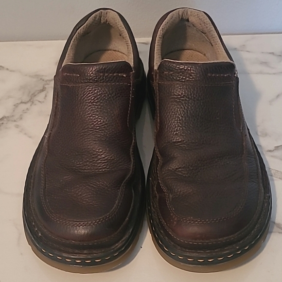 Dr Martens Orson Men's 10 Brown Leather Slip-On Loafers Shoes Slip Oil Resistant - Picture 3 of 14